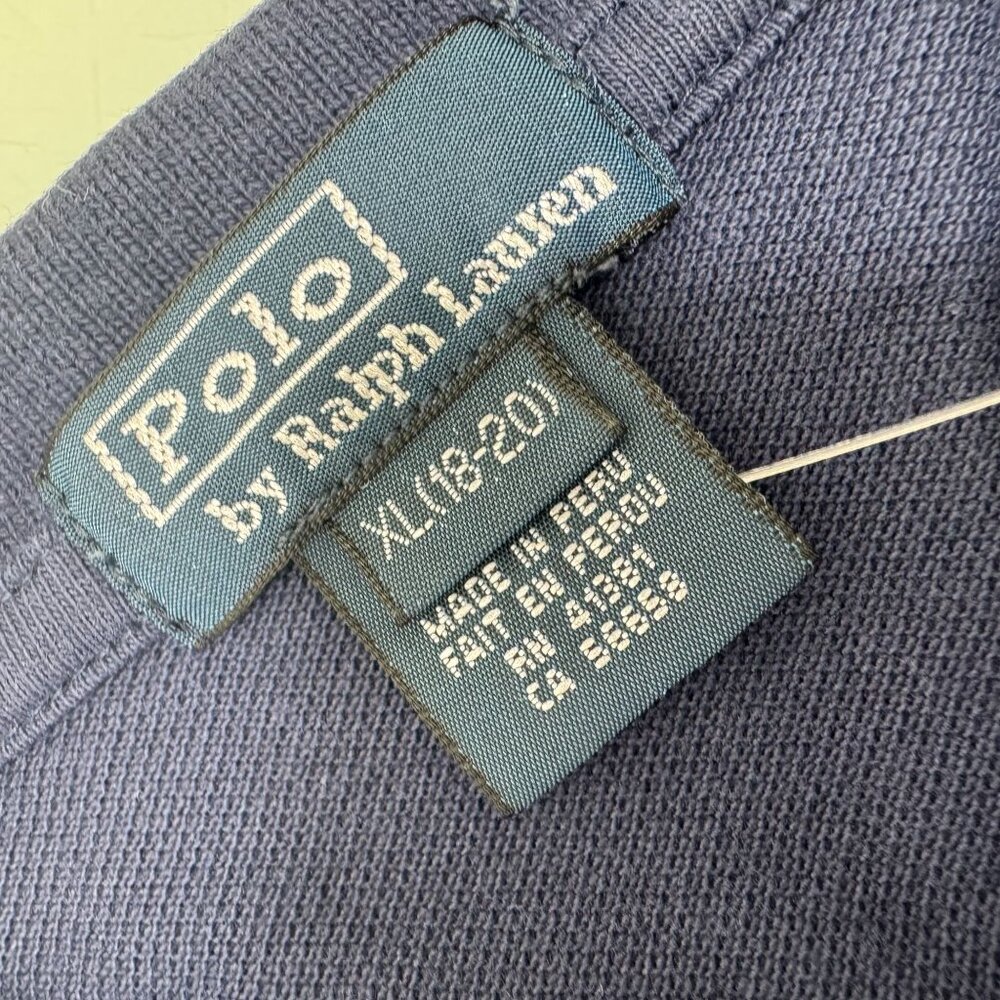 Polo Ralph Lauren Polo Shirt Boys XL 18-20 Youth Navy Blue New NWT - Picture 2 of 6